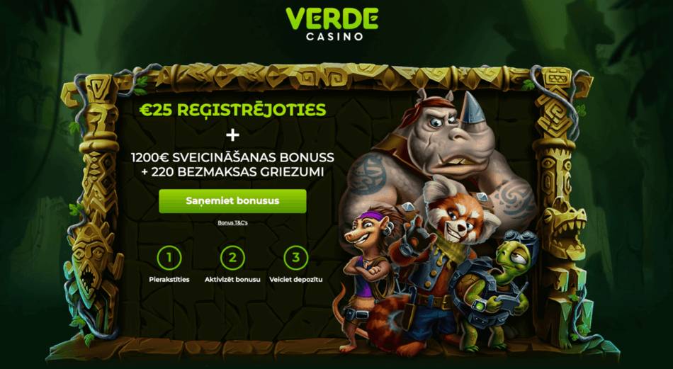 Verde Casino bez depozīta bonuss